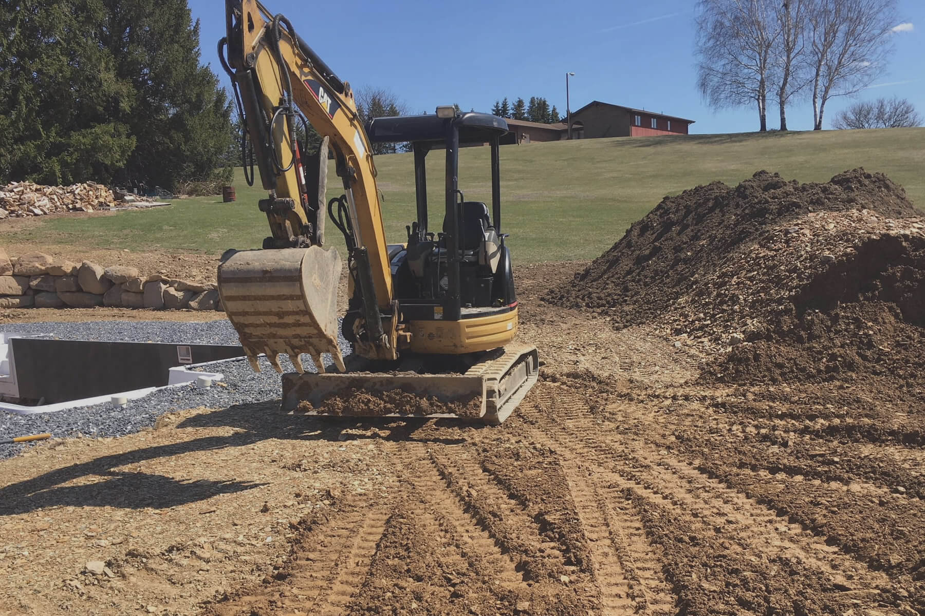 Excavating for pool installation